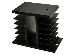 Heatsink; SSRTH-55; for 1 phase SSR; with holes; blackened; 1,4K/W; 55mm; 100mm; 80mm
