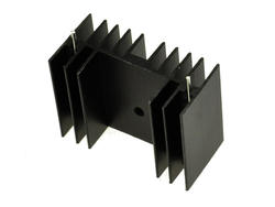Heatsink; DY-KY/3; with 2 solder pins; with hole; blackened; 30mm; H; 6,9K/W; 40mm; 20mm