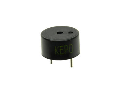 Buzzer piezoelektryczny; KPI-G1410; 85 dB (d=0,1m); 1,5÷16V; 8mA; fi 14mm; 4,9kHz; przewlekany (THT); 7,6; ciągły; z generatorem; piny; 7,8mm; KEPO; RoHS