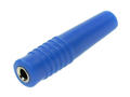 Banana socket; 2mm; 25.432.5; cable mounted; blue; solder; 25mm; 24A; 60V; nickel plated brass; PVC; Amass; RoHS; 1.303.BL