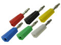 Banana plug; 4mm; 1.107.BL; blue; 45mm; pluggable (4mm banana socket); solder; 19A; 60V; nickel plated brass; PE; Amass; RoHS
