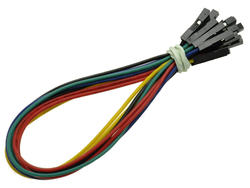 Wires; female/female; PZZ10SZTL20; 200mm; 10pcs.; yellow; blue; green; red; black