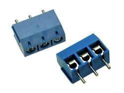 Terminal block; XY301VB-03P; AK301; 3 ways; R=5,08mm; 10mm; 16A; 300V; through hole; straight; round hole; cross screw; screw; horizontal; 1,5mm2; blue; Xinya; RoHS
