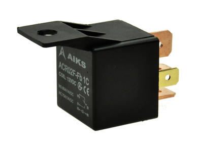 Relay; electromagnetic automotive; ACR02F-Fb-1C; 12V; DC; SPDT; 70/80A; 14V DC; with connectors; with mounting bracket; 1,6W; Aiks; RoHS