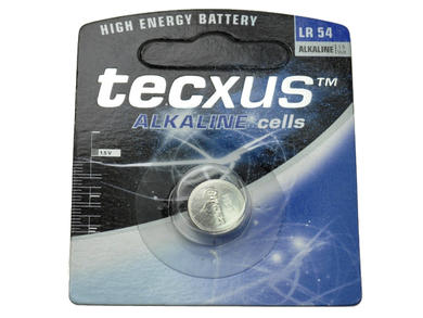 Battery; alkaline; LR54 AG10; 1,5V; 75mAh; blister; fi 11x3,1mm; TECXUS; AG10; LR54