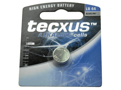 Battery; alkaline; AG13/L1154/LR44; 1,5V; 145mAh; blister; TECXUS; AG13; L1154; LR44