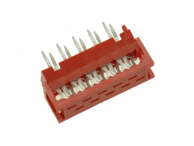Adapter; Micro-Match; MMP-10; 10 ways; 2x5; straight; 1,27mm; tinned; through hole; for flat cable; crimped; 1A; 100V; RoHS