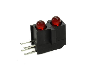 LED; L-934CA/2ID-90; 3mm; red; 8÷25mcd; 60°; diffused; red; 2V; 30mA; 627nm; double; through hole; Kingbright