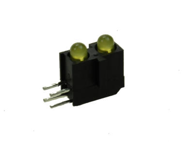 Dioda LED; L-934CA/2YD-90; 3mm; żółty; 8÷30mcd; 60°; dyfuzyjna; żółta; 2,5V; 30mA; 590nm; podwójna; przewlekany (THT); Kingbright; RoHS