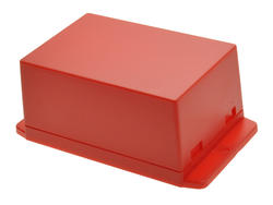 Enclosure; multipurpose; NUB1057050RD; ABS; 105mm; 70,6mm; 50,5mm; red; mounting flange; snap; Gainta; RoHS