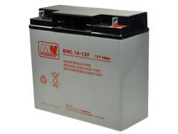 Rechargeable battery; lead-acid; maintenance-free; MWL 18-12F; 12V; 18Ah; 181x77x167mm; screw M5; MW POWER; 5,5kg; 10÷12 years