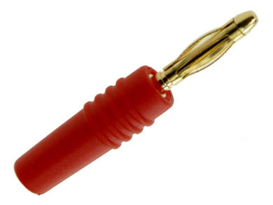 Banana plug; 2mm; 25.201.1; red; 27mm; solder; 10A; 60V; gold plated brass; PVC; Amass; RoHS; 1.002.R