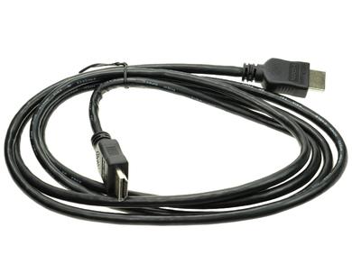 Cable; HDMI; KHDMI2xW; 2x HDMI plugs; 1,5m; black; round; PVC