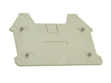 End cover; for DIN rail terminal blocks; DK2.5NC-TR; grey; Dinkle; RoHS