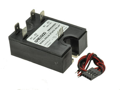 Relay; SSR; dual output; GM4044ZD1; 4÷16V; DC; 2x40A; 44÷440V; AC; zero crossing; SCR output; panel mounted; with connectors; DPST NO; Greegoo; RoHS