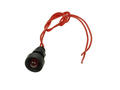 Indicator; KLP10R/230V; 13mm; LED 230V backlight; red; with cable; black; IP20; LED 10mm; 30mm; Elprod; RoHS