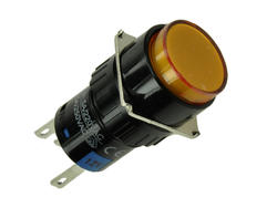 Switch; push button; LAS1-AY-11/O/12V; ON-(ON); orange; LED 12V backlight; orange; solder; 2 positions; 5A; 250V AC; 16mm; 30mm; Onpow