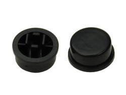 Cap; TSC12-RB; black; round; 12,8mm; 5,9mm; 3,2x3,7mm; RoHS