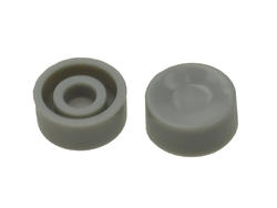 Cap; SC010-GR; grey; round; 10mm; 5,3mm; 3,5mm; RoHS