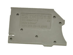 End cover; for DIN rail terminal blocks; DKES1.5CA; grey; Dinkle; RoHS