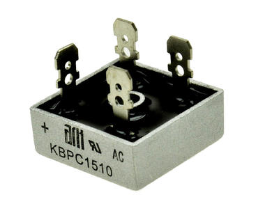 Bridge rectifier; KBPC1510; 15A; 1000V; cube; connectors; FM type 28,3x28,3x11mm; RoHS