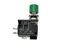 Przełącznik; przyciskowy; VAQ4-G-15-1A; ON-(ON); zielony; bez podświetlenia; do lutowania; 2 pozycje; 15A; 250V AC; 10,5mm; 23mm; Highly