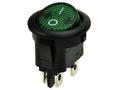 Switch; rocker; MR211R5WGBGB12NC; ON-OFF; 2 ways; green; neon bulb 250V backlight; green; bistable; 4,8x0,8mm connectors; 20mm; 2 positions; 12A; 250V AC; Canal