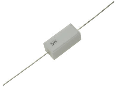 Resistor; cermet; R5W5%390R; 5W; 390ohm; 5%; 9,5x9,5x22mm; through-hole (THT); 35mm axial; RoHS