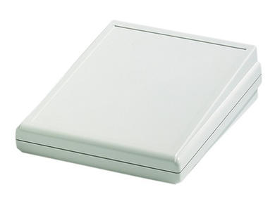 Enclosure; desktop; T 898; ABS; 151mm; 195mm; 48mm; 25mm; IP40; light gray; recessed area on cover; Bopla; RoHS