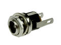 Socket; 2,1mm; with cutout; DC power; 5,5mm; DC-025B-2,1; straight; for panel; 8mm; solder; 0,5A; 30V; metal; RoHS