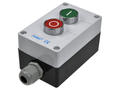 Switch; push button; LAY5-BP213; ON-(OFF)+OFF-(ON); red & green; no backlight; screw; 2 positions; 5A; 250V AC; 22mm; Yumo