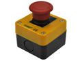 Switch; safety; push button; LAY5-J174H29; ON-OFF; mushroom; reset by turn; 1 way; red; no backlight; bistable; screw; 5A; 250V AC; Yumo