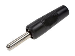 Banana plug; 4mm; BS425-B; black; 44mm; screwed; RoHS