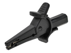 Crocodile clip; 27.264.2; black; 98mm; pluggable (4mm banana socket); 32A; 1000V; safe; nickel plated brass; Amass; RoHS