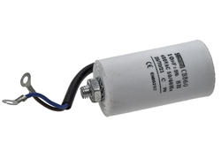 Capacitor; motor; CBB60G-10/450; 10uF; 450V; fi 35x65mm; with cables; screw with a nut; SR Passives; RoHS