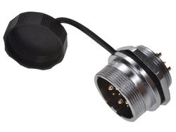 Plug; WF24J9ZM1; 9 ways; solder; 0,75; 2,5mm2; 9-10,5mm; WF24; for panel; 24mm; IP67; 25A; 500V; Weipu; RoHS