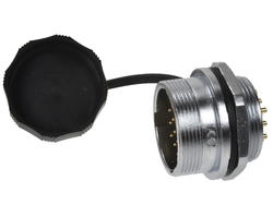 Plug; WF24J19ZM1; 19 ways; solder; 0,75mm2; 9-10,5mm; WF24; for panel; 24mm; IP67; 5A; 500V; Weipu; RoHS
