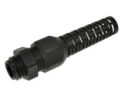 Cable gland with grommet; A1546.12.06; polyamide; IP68; black; M12; 2,5÷6,5mm; 12,0mm; with metric thread; Agro; RoHS