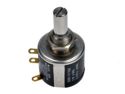 Potentiometer; helipot; shaft; multi turns; 534 1k; 1kohm; linear; 5%; 2W; axis diam.6,00mm; 12,7mm; metal; smooth; 10; wire-wound; solder; Vishay; RoHS
