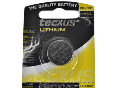 Battery; lithium; CR2032; 3V; 210mAh; blister; fi 20x3,2mm; TECXUS; 2032