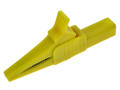 Crocodile clip; 27.262.3; yellow; 83,5mm; pluggable (4mm banana socket); 32A; 1000V; safe; nickel plated brass; Amass; RoHS; 8.102.Y