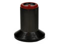 Knob; N-0/BKR6; 6mm; red; black; fi 18/11mm; 19mm; plastic; Elzar