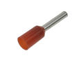 Cord end terminal; 8mm; ferrule; insulated; KRI100R08; red; straight; for cable; 1,0mm2; crimped; 1 way