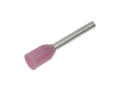 Cord end terminal; 8mm; ferrule; insulated; KRI034P08; pink; straight; for cable; 0,34mm2; crimped; 1 way
