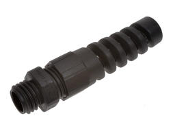 Cable gland with grommet; BS-M12BK; polyamide; IP68; black; M12; 3,5÷7mm; with metric thread; LappKabel; RoHS