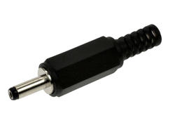 Plug; 1,3mm; DC power; 3,5mm; 9,5mm; WDC13-35; straight; for cable; solder; plastic; RoHS