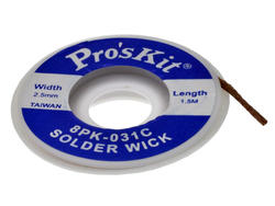 Solder wick; 8PK-031C; Proskit; desoldering braid; 2,5mm; 1,5m