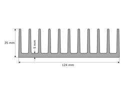 Heatsink; A5724/18; plain; 180mm; ribbed; 0,95K/W; 124mm; 35mm; Kety