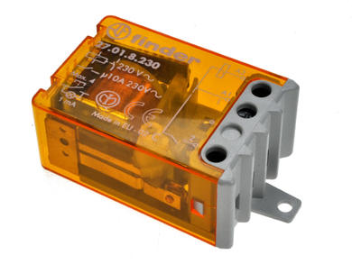 Relay; electromagnetic industrial; 27.01.8.230.0000; 230V; AC; SPST NO; 10A; mounting box; Finder; RoHS