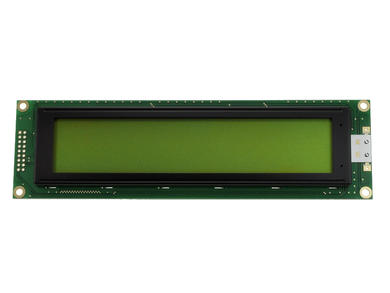 Display; LCD; alphanumeric; WH4004A-YYH-CT; 40x4; black; Background colour: yellow; LED backlight; 147mm; 29,5mm; Winstar; RoHS